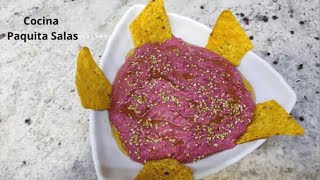 HUMUS DE REMOLACHA con ThermomixCOCINA FACILCOCINA PAQUITA SALAS [upl. by Htebezile]