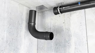 Geberit SilentPro SuperTube Bottom Turn  Installation [upl. by Susanne]