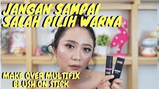 MAKE OVER MULTIFIX MATTE BLUSHER Review first impression blush on stick BLUSHFIXUP [upl. by Whitehouse279]