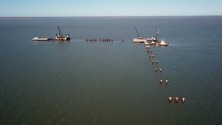 Avances de la nueva terminal petrolera de Oiltanking en Puerto Rosales Gentileza Horacio Casanova [upl. by Akceber]