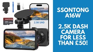 ssontong A16W 25K UHD Dash Camera  Unboxing Setup and Impressions [upl. by Htidirrem]