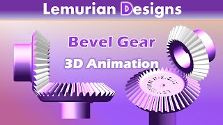 Straight Bevel Gear Animation  Lemurian Designs [upl. by Lenz]