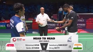 Hendra Ahsan Bungkam Ranking 1 India Rankireddy  Chirag Shetty [upl. by Noicpecnoc]