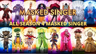 All Masked Singer Reveals Season 4  The Masked Singer USA [upl. by Sandro]