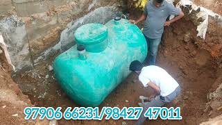 1200ltr FRP Bio Septic Tank Ellampillai salem installation by Pioneer Bio Tanksalem erode karur [upl. by Davey98]