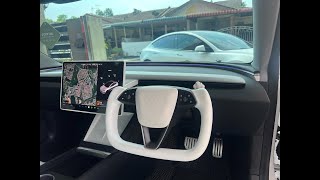 Tesla Model 3 Yoke Steering installation tutorial [upl. by Shaughnessy429]