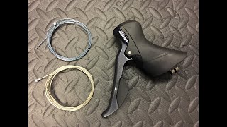 How to change cables Shimano Sora R3000 shifters [upl. by Nylorac]