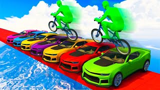 GTA V Online BMX vs CARROS  O SALTO por cima de CARROS [upl. by Bracci]