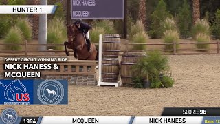 Nick Haness and McQueens USHJA National Hunter Derby Open winning ride at Desert Circuit IV ☝️ [upl. by Alexi]