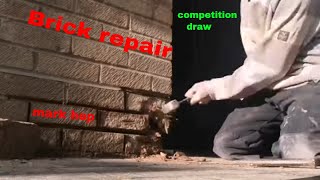 Brick Repair bricklaying and competition draw [upl. by Zenitram992]