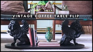 My most ECLECTIC thrift find yet Unique coffee table makeover [upl. by Anelehs]