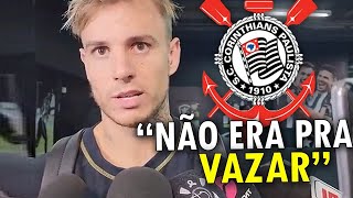 URGENTE QUINTA AGITADA VEJA O QUE ROGER GUEDES FALOU SOBRESUA VOLTA AO CORINTHIANS [upl. by Marlene252]