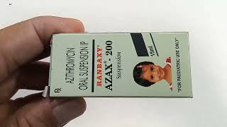 Azax200 Suspension  Azithromycin 200 Oral Suspension  Azax 200 Syrup Uses Side effects Dose Hindi [upl. by Klingel361]