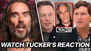 Watch Tucker’s Reaction When Elon Reveals This About Epstein List [upl. by Eadrahc]