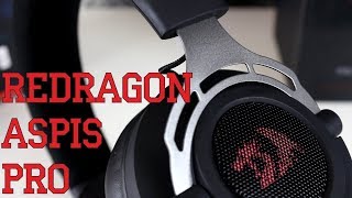 Обзор игровых наушников Redragon Aspis Pro  Профессиональная гарнитура за копейки [upl. by Grannias793]