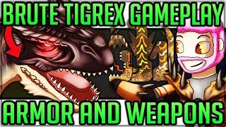 Brute Tigrex Breakdown  Secrets  Armor and Weapon Showcase  Monster Hunter World Iceborne mhw [upl. by Goeselt]