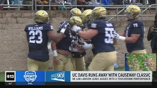 UC Davis runs away with win in wet Causeway Classic [upl. by Lyrradal]