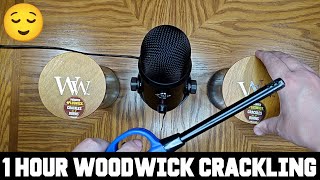 1 Hour Soothing Background ASMR Woodwick Candle Crackling  Woodwick Crackling ASMR Relaxing Tingles [upl. by Porter]