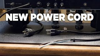 Install 3Prong Power Cord In Old Tube Amplifier [upl. by Ttemme974]