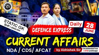 Defence Express  Current Affairs 2024 With Abhishek Sir  CDS  NDA  THE TUTORS Academy [upl. by Etsyrk]