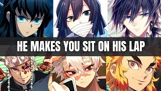 He makes you sit down on his lap  Demon slayer x listener asmr [upl. by Jenifer768]