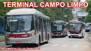 Terminal Campo Limpo São PauloSP  Movimentação de Ônibus 27 [upl. by Robinia]