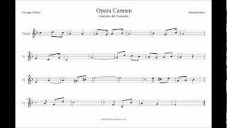 Opera Carmen Partitura del Toreador Flauta Saxofón Violín Clarinete Saxofón Tenor y Trompeta [upl. by Apilef]