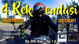 KAMERA ACTION MURAH 4k 30fps  EIS amp MIC EXTERNAL  REKOMENDASI vmvmotovlog [upl. by Alyhs]