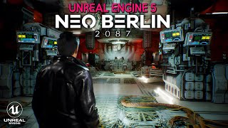 NEO BERLIN 2087 New Gameplay Trailer in UNREAL ENGINE 5  Ultra Realistic Cyberpunk at Gamescom 2023 [upl. by Atirec]