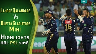 Short Highlights  Lahore Qalandars Vs Quetta Gladiators  Match 5  24 Feb  HBL PSL 2018 [upl. by Cappella]