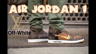 Air Jordan 1 OFF WHITE LOUIS VUITTON KINDSNEAKERCOM [upl. by Maddis85]