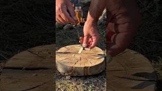 Survival Skills A Safe Way to Remove a Hot Can from the Fire survival lifehacks camping [upl. by Sadick]