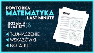 MATEMATYKA  To musisz powtórzyć  Egzamin Ósmoklasisty 2025 [upl. by Nalyk811]