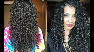 My Deep Conditioning Routine For Curly Hair  Two Methods [upl. by Ahsietal]