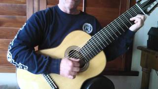 Silvius Weiss Allemande Sonata SW11 on 10string guitar [upl. by Ahtera]