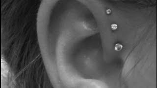 Cartilage Piercing With Needle [upl. by Auria]