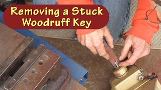 Woodruff Key Removal Removing a stuck woodruff key [upl. by Kimberley]