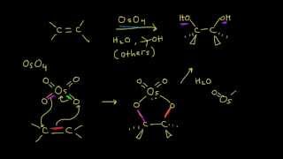 Syn dihydroxylation  Alkenes and Alkynes  Organic chemistry  Khan Academy [upl. by Naujed]