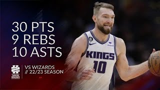 Domantas Sabonis 30 pts 9 rebs 10 asts vs Wizards 2223 season [upl. by Niels]