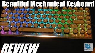 REVIEW EElement Retro Mechanical Keyboard  Typewriter Keys [upl. by Ayerf]