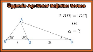 ÜÇGENDE AÇI SORUSU [upl. by Lecrad]