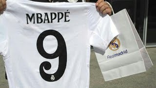 A Madrid les fans peuvent soffrir le maillot officiel de Mbappé  AFP [upl. by Shiverick919]