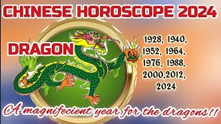 DRAGON 2024 CHINESE HOROSCOPE a MAGNIFECIENT YEAR for dragons [upl. by Melise113]