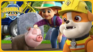 Rubble Helps Truffles the Pig and MORE  Rubble and Crew  Cartoons for Kids [upl. by Eppes987]