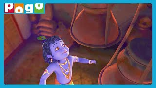 Little Krishna Ka Matki Phod Action 😋 Full Episode 🤩 Krishna Cartoon  PogoChannel [upl. by Orelu]