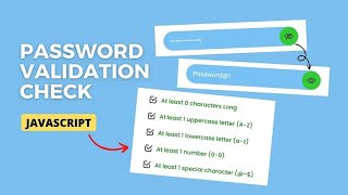 Password Validation in Javascript [upl. by Corney]