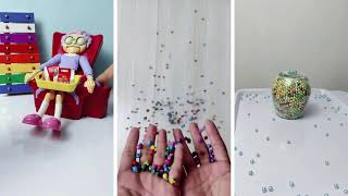 ASMR Video with jingle bells beads balls wooden toys marble run and other [upl. by Essie]