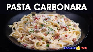 Pasta Carbonara Filipino Style Ang Tunay na Pinoy Carbonara May Sauce [upl. by Ticon402]