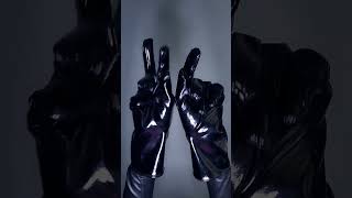 patent leather gloves crinkles asmr relaxation gloves leather notalking notalkingasmr [upl. by Elleirb]