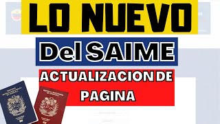 NUEVA PAGINA DEL SAIME ACTUALIZACION DE SISTEMA ATENCION A CITAS DE PASAPORTE TODO EN UN SOLO SITIO [upl. by Keldon139]